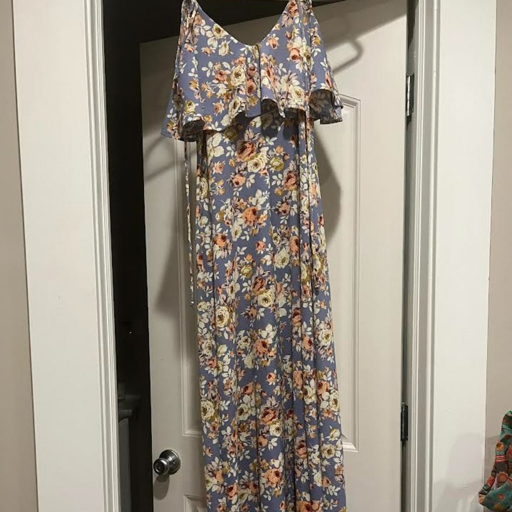 Lavender Floral Maxi Dress